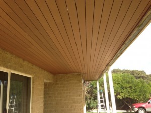 composite decking boards as a roof